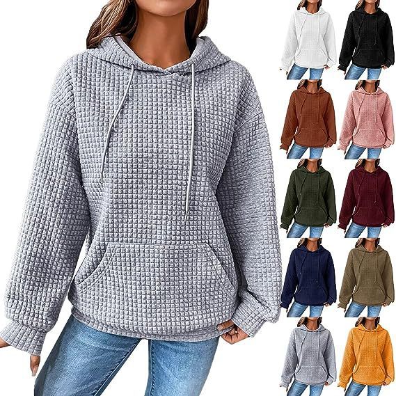 Loose Casual Solid Color Long-sleeved Hooded Sweater