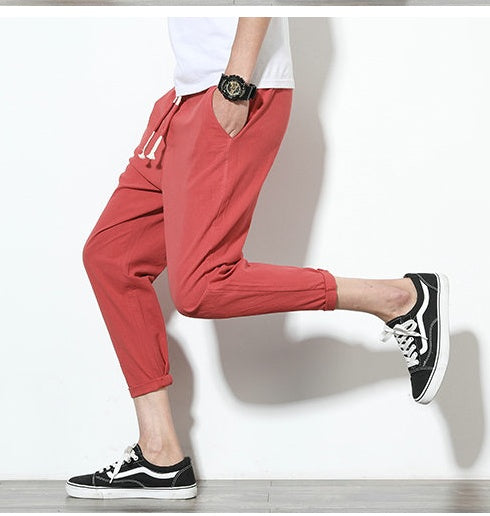 Cotton Linen Relaxed-fit Pants