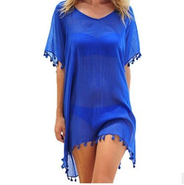 Loose Chiffon Summer Beach Tunic Cover-Up Shirt