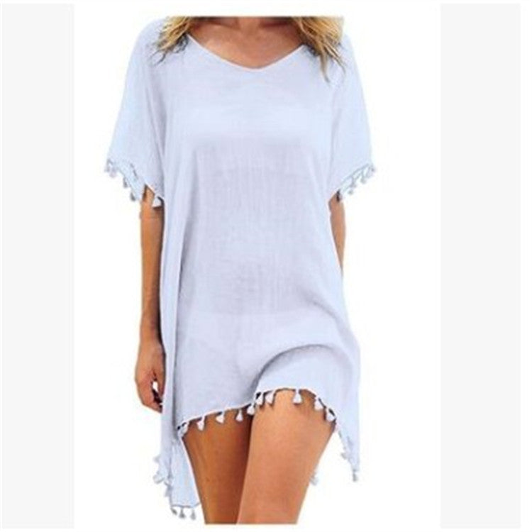 Loose Chiffon Summer Beach Tunic Cover-Up Shirt