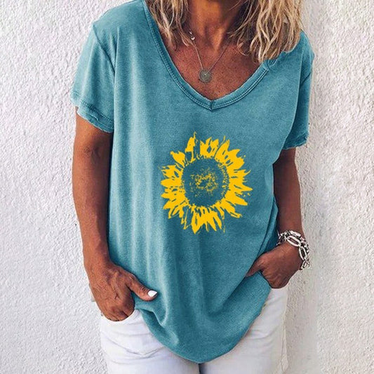 Printed Short-Sleeve Loose T-Shirt