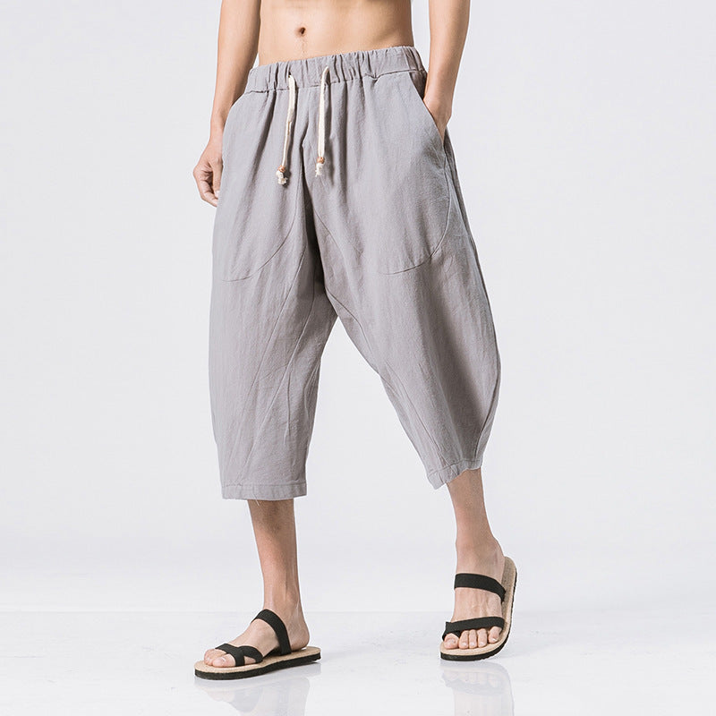 Chinese Style Cotton Harem Pants