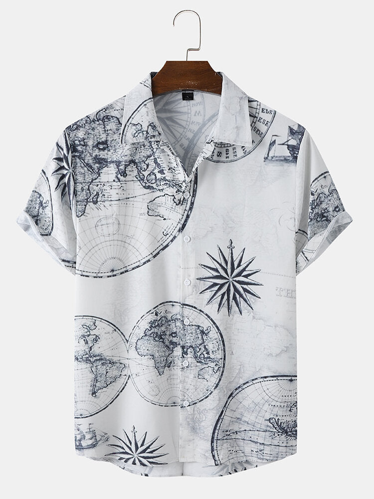 Casual Printed Hawaiian Shirt