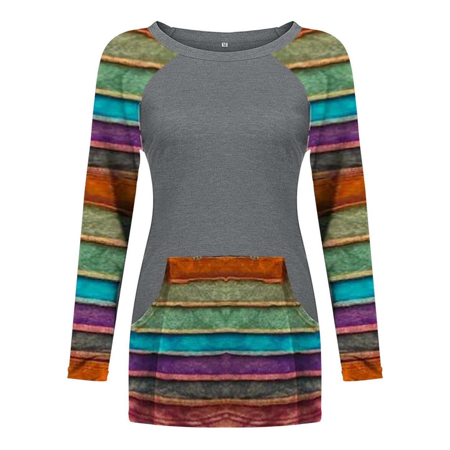 Loose Round Neck Long Sleeve T-Shirt