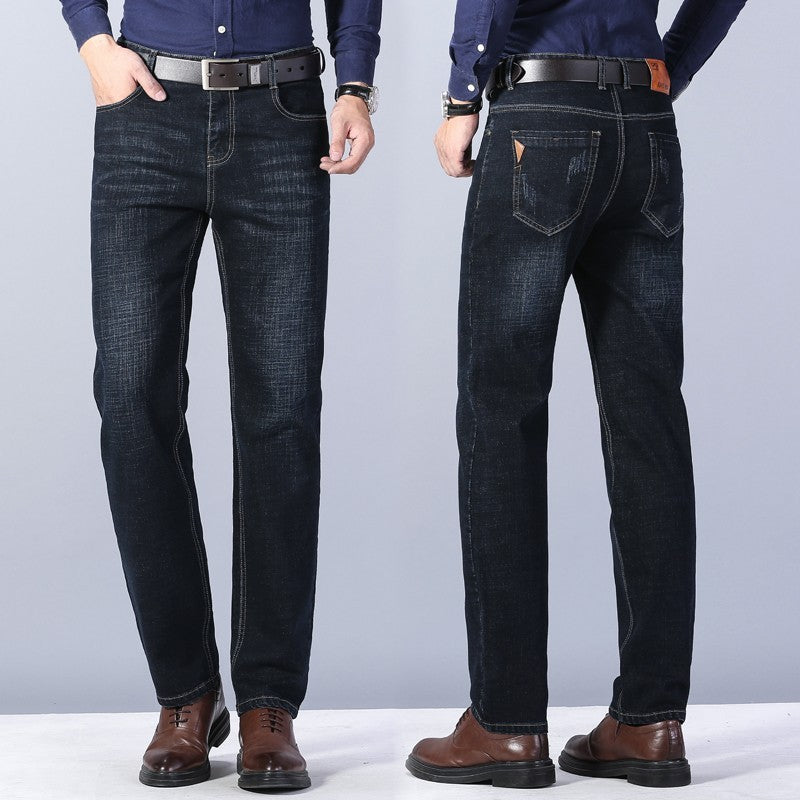 Loose Straight Casual Work Stretch Jeans