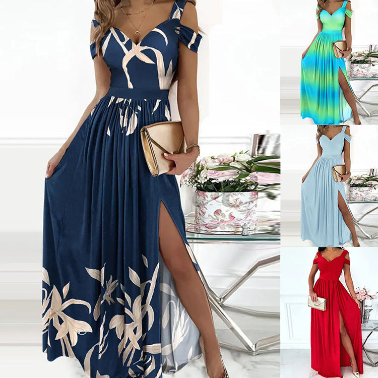 V-neck Boho Spaghetti Strap Dress