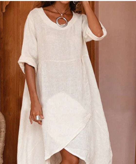 Casual Baggy Robe Retro Long Dress