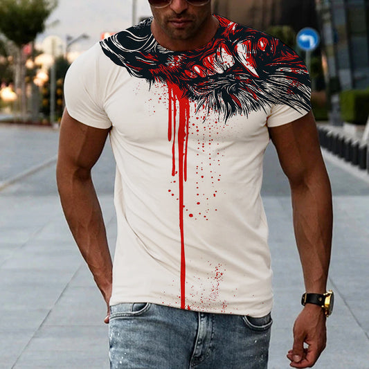 Printed 3D Short Sleeve T-Shirt