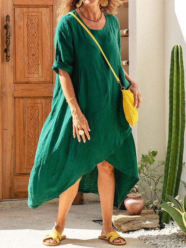 Casual Baggy Robe Retro Long Dress