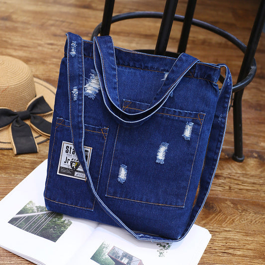 Dual-purpose Denim Satchel