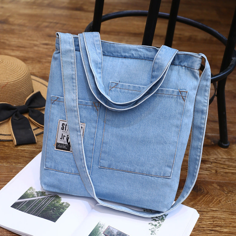 Dual-purpose Denim Satchel