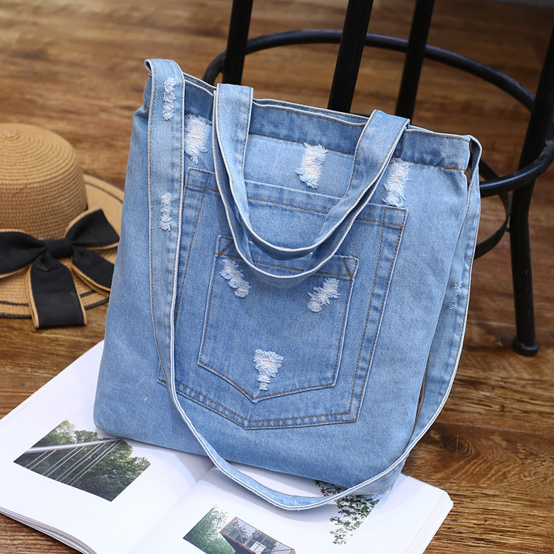 Dual-purpose Denim Satchel