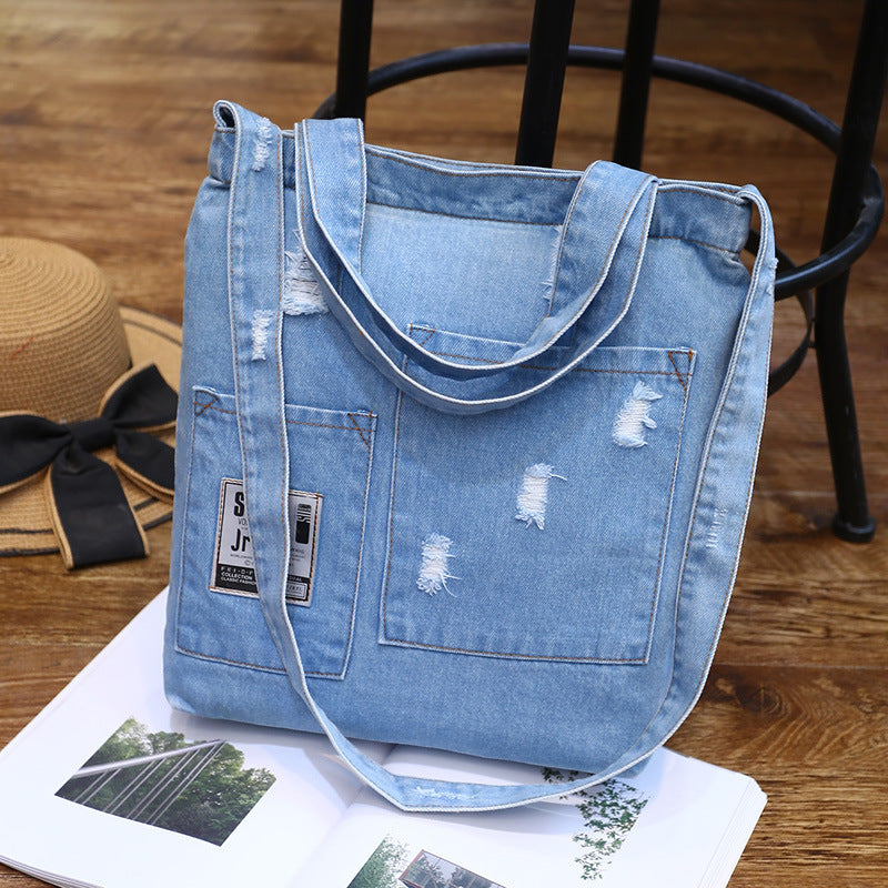 Dual-purpose Denim Satchel