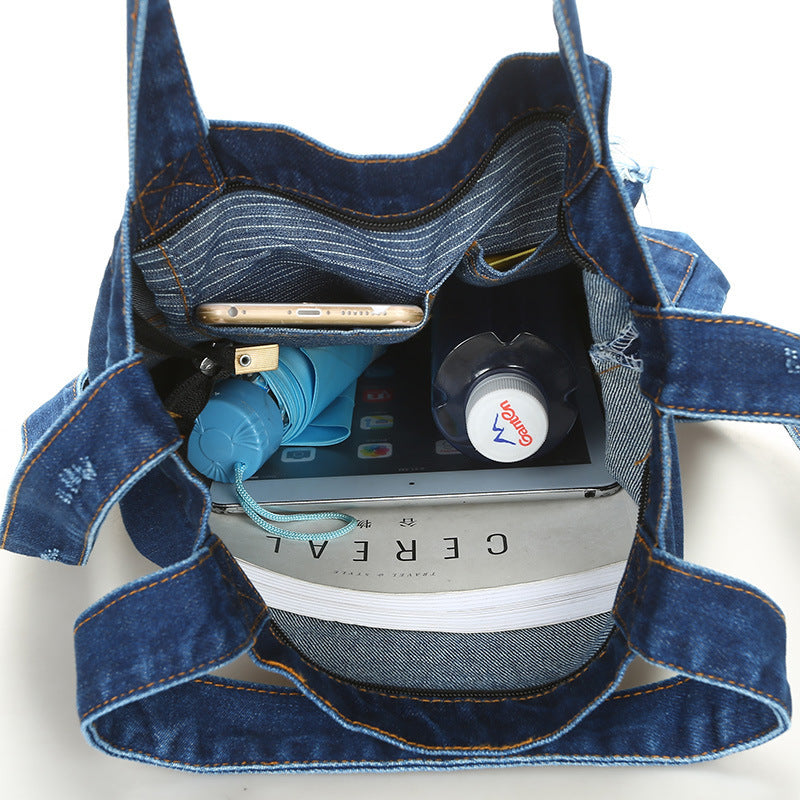 Dual-purpose Denim Satchel