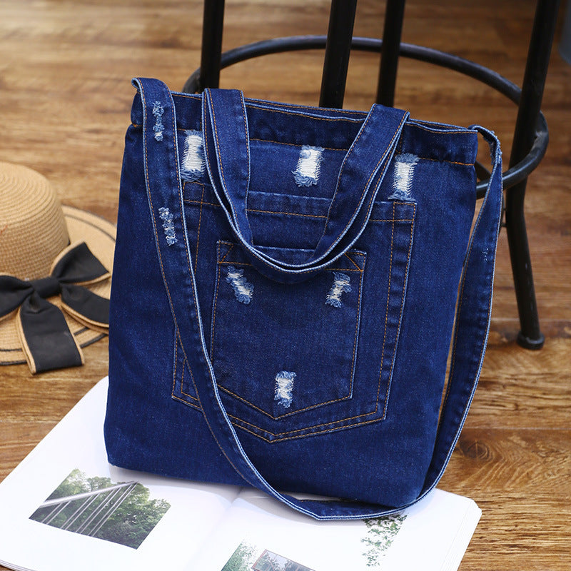 Dual-purpose Denim Satchel