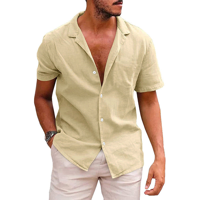 Button Down Short Sleeve Beach Shirt