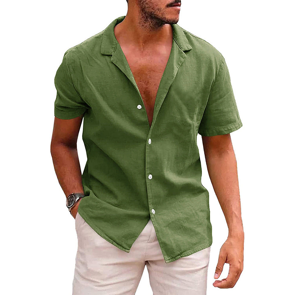 Button Down Short Sleeve Beach Shirt