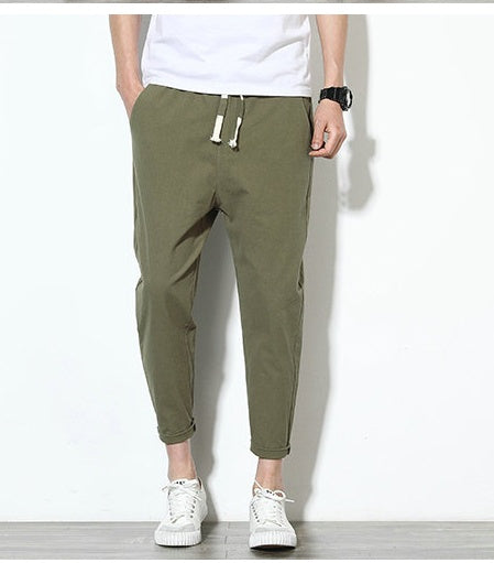 Cotton Linen Relaxed-fit Pants