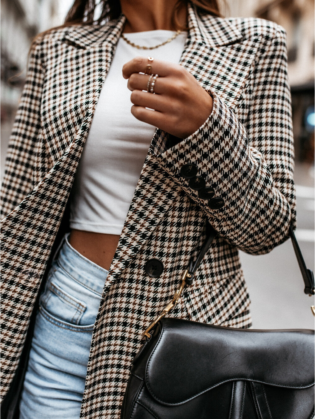 Plaid Long Jacket