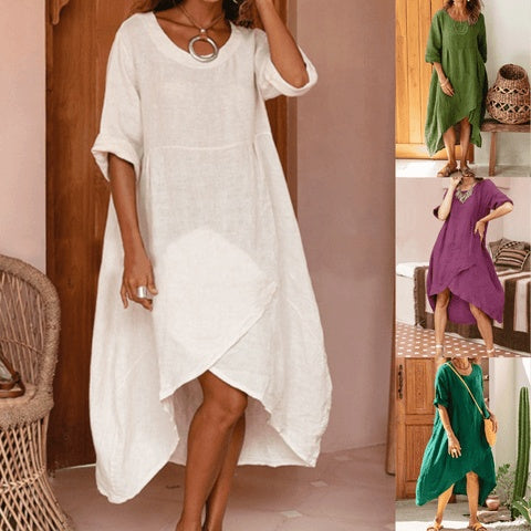 Casual Baggy Robe Retro Long Dress