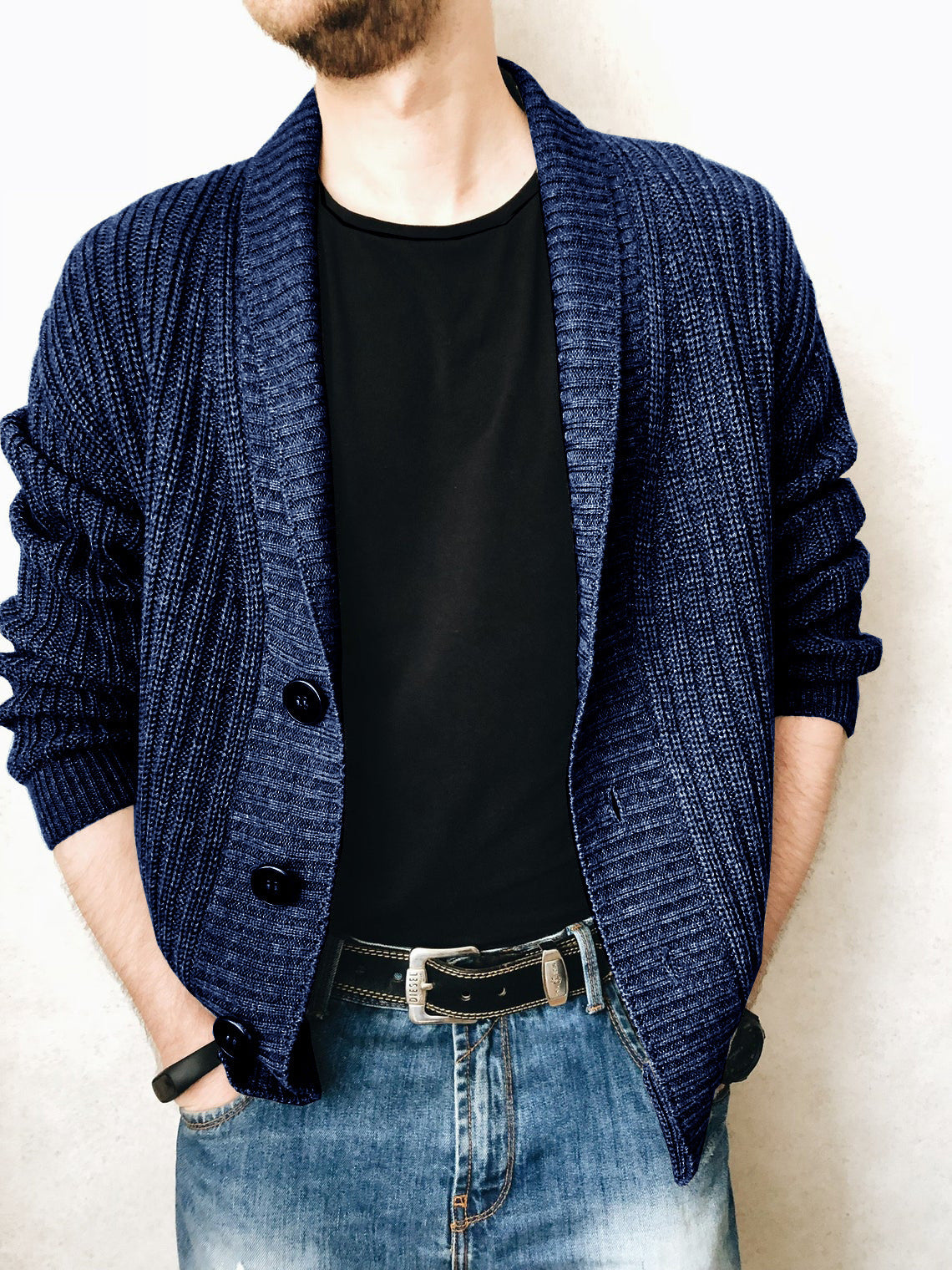 Long Sleeve Urban V-neck Knitwear