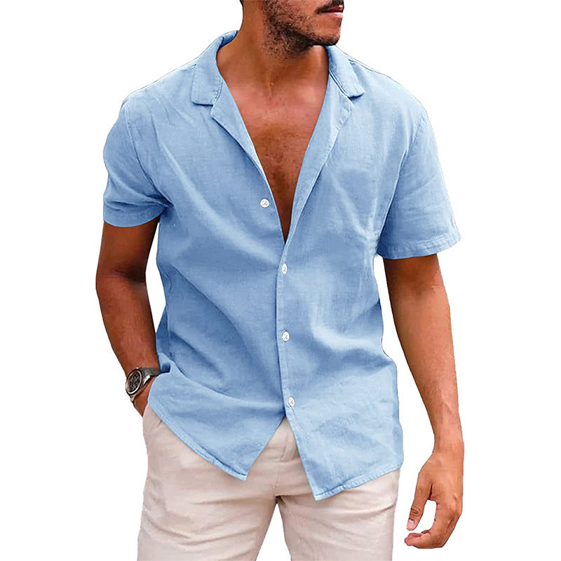 Button Down Short Sleeve Beach Shirt