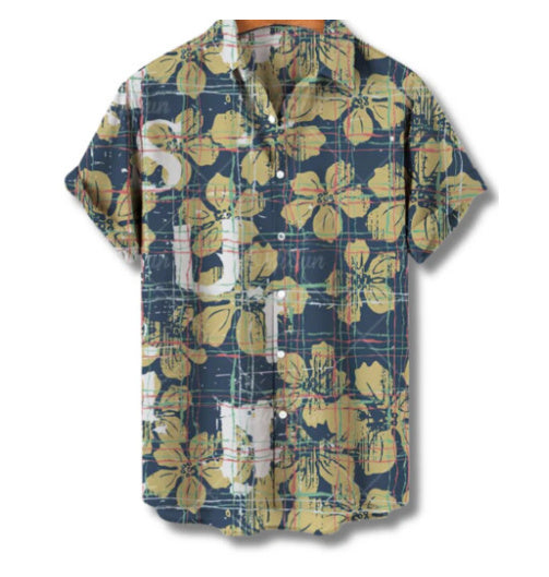 Casual Printed Hawaiian Shirt