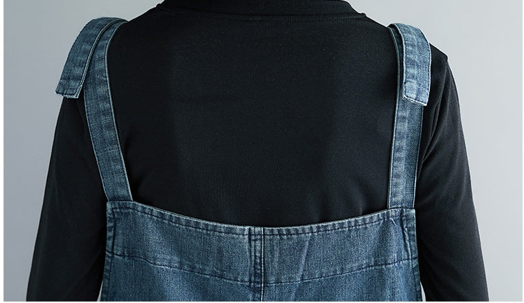 Plus Size Literary Denim Overalls