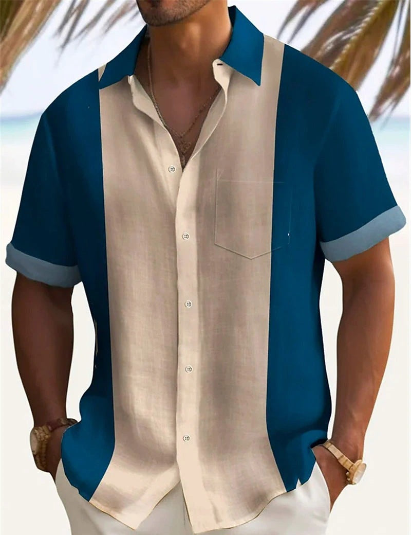 Solid Color Casual Fashion Short Sleeve Shirt