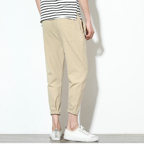 Cotton Linen Relaxed-fit Pants