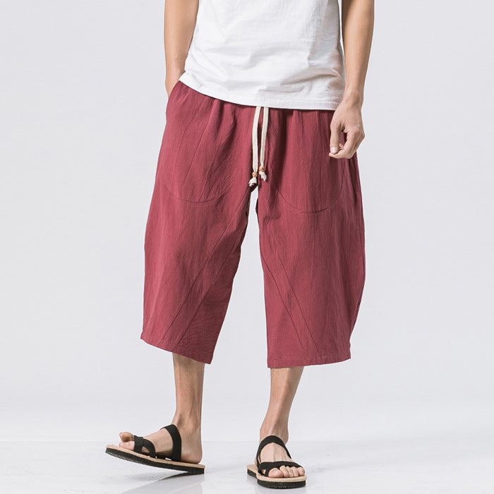 Chinese Style Cotton Harem Pants