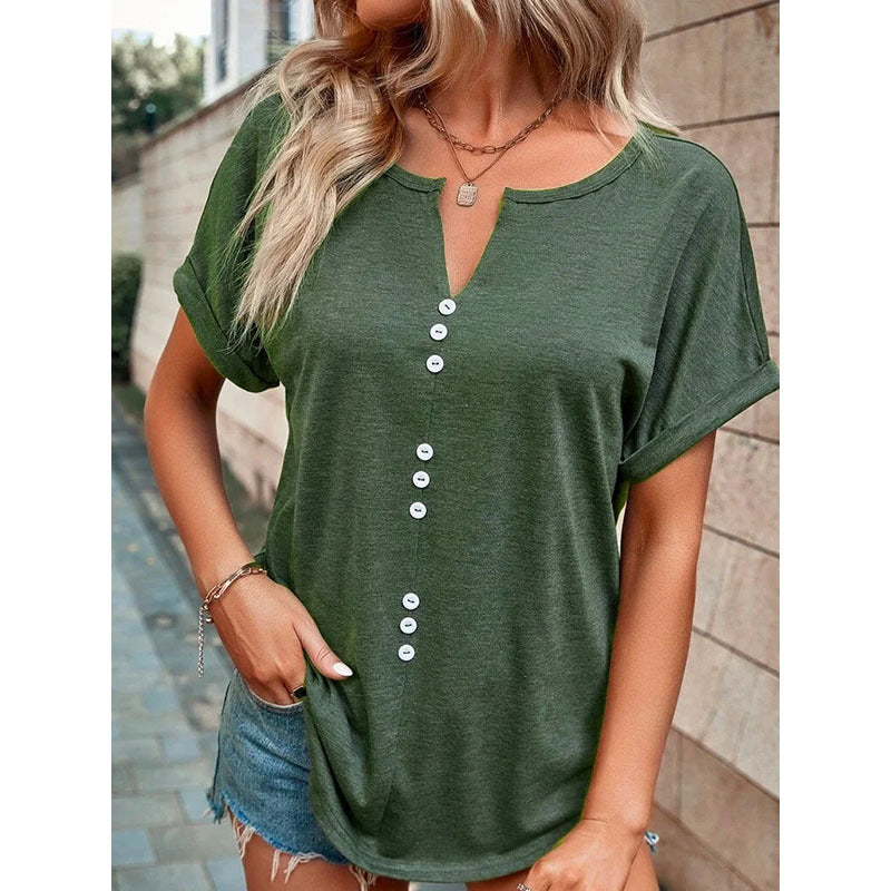 V-neck Short Sleeve Top