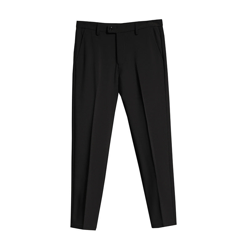 Plus Size Business Straight Slim Ankle-length Pants