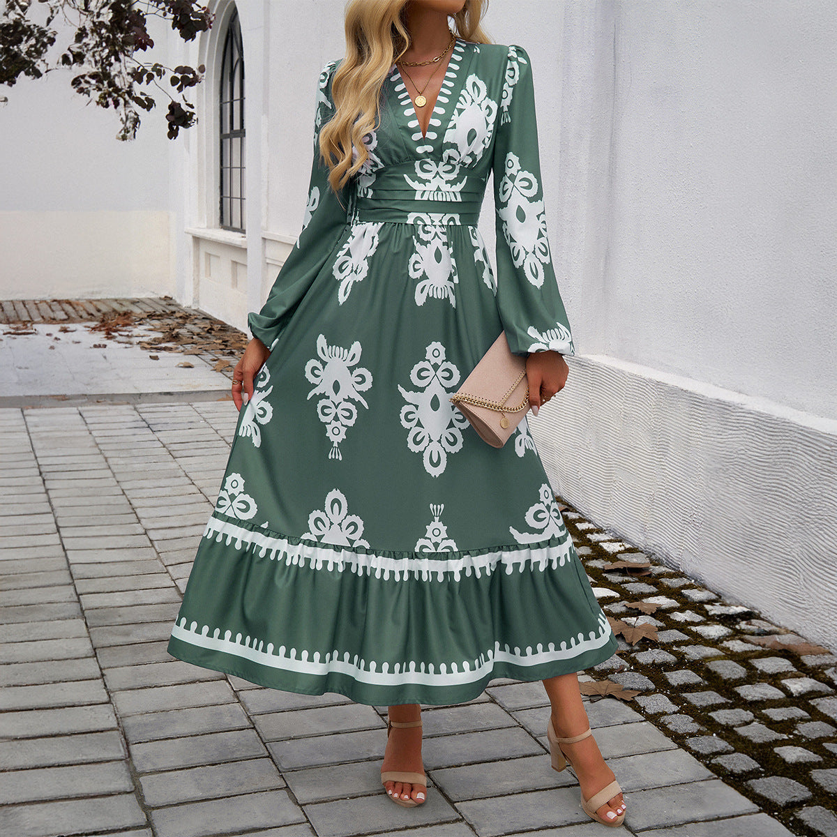 Temperament Elegant Printed Dress