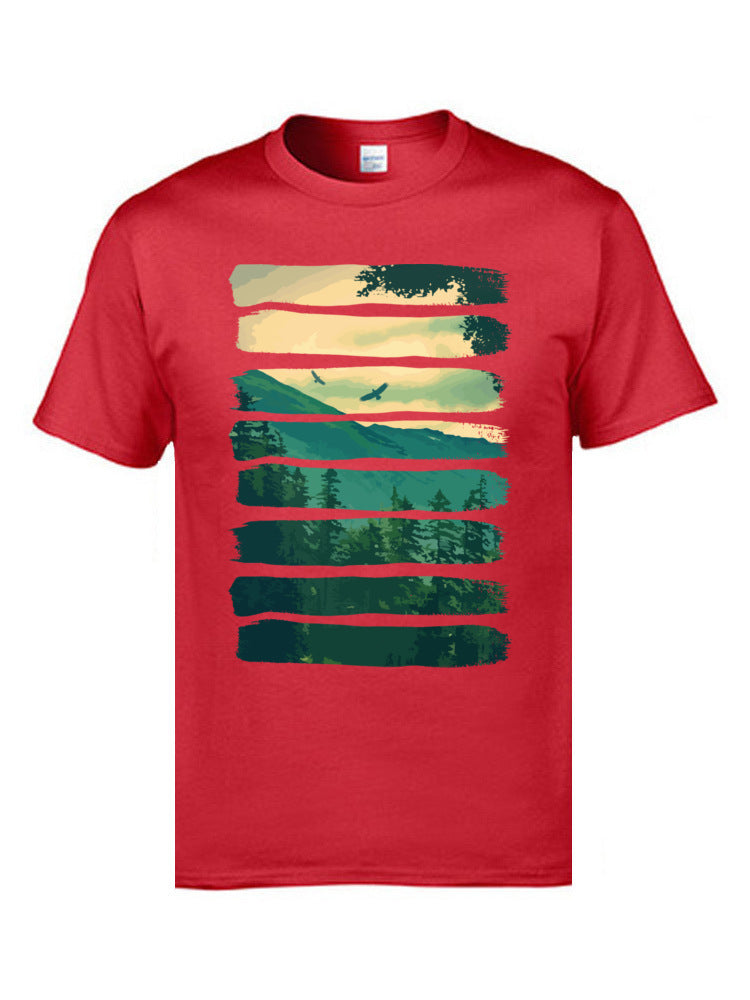 Hill Ridge Mountain Landscape T-Shirt