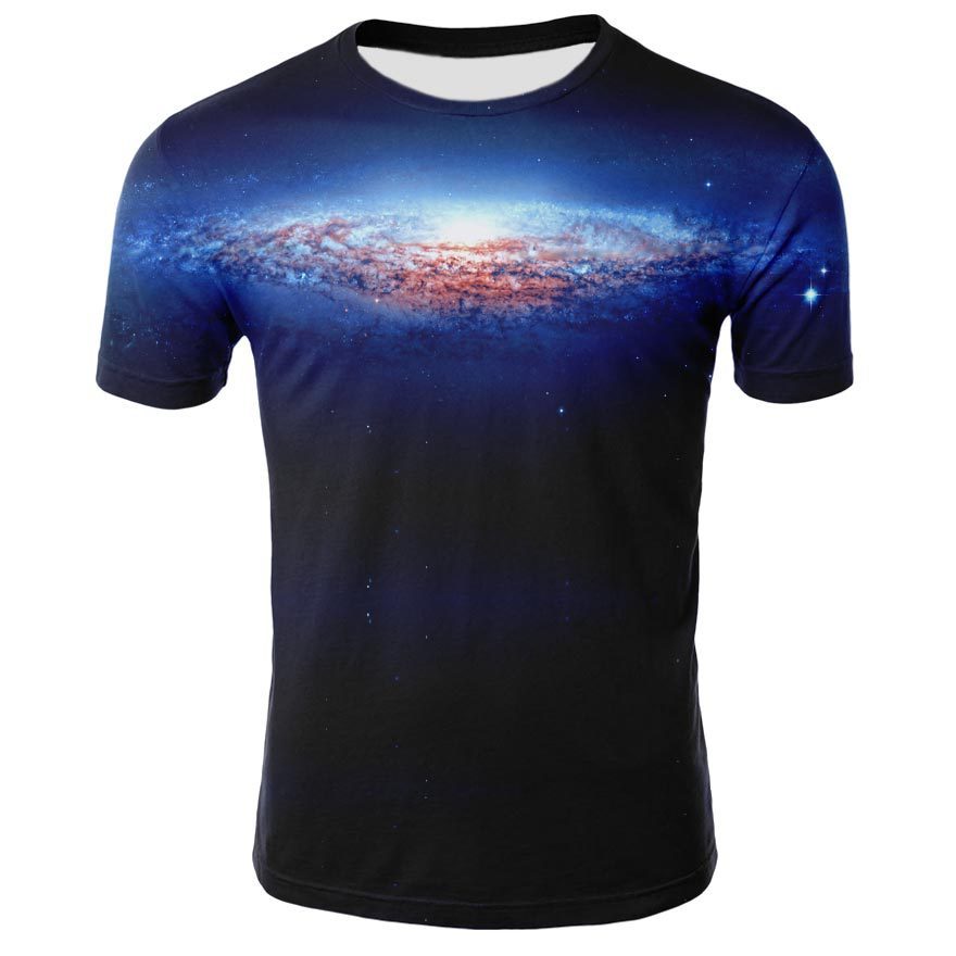 3D Digital Printing Slim Fit Short Sleeve T-Shirt