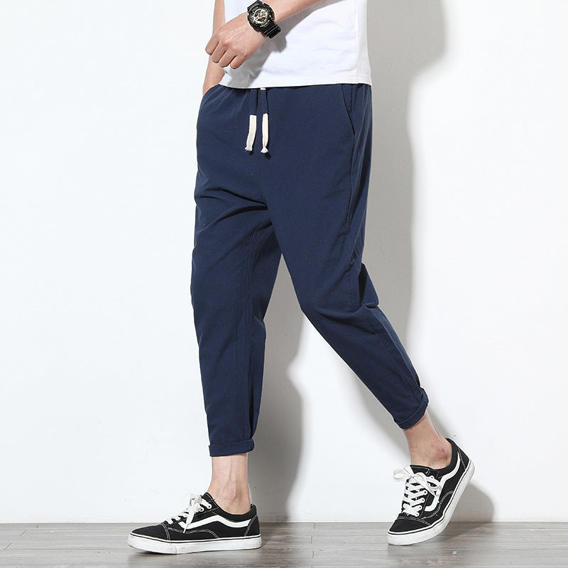 Cotton Linen Relaxed-fit Pants