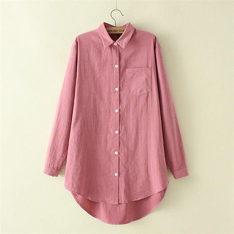 Plus Size Solid Color Shirt