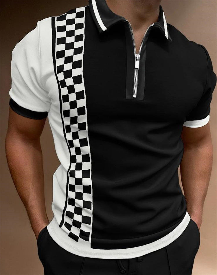 Zipper Polo T-Shirt