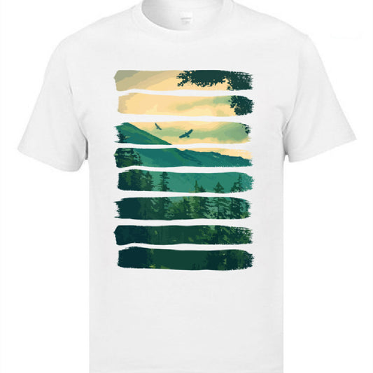 Hill Ridge Mountain Landscape T-Shirt