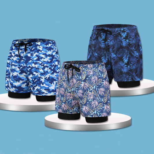 Loose Swimming Double Layer Trunks