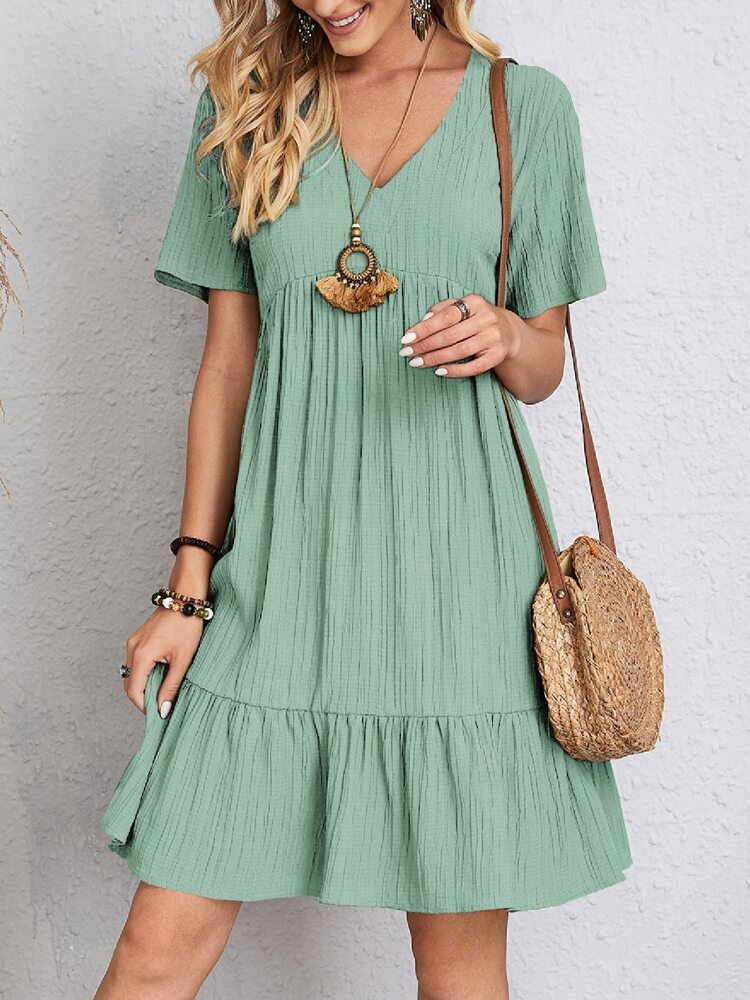 Loose Casual Short-sleeved Corset Dress