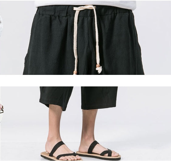 Chinese Style Cotton Harem Pants