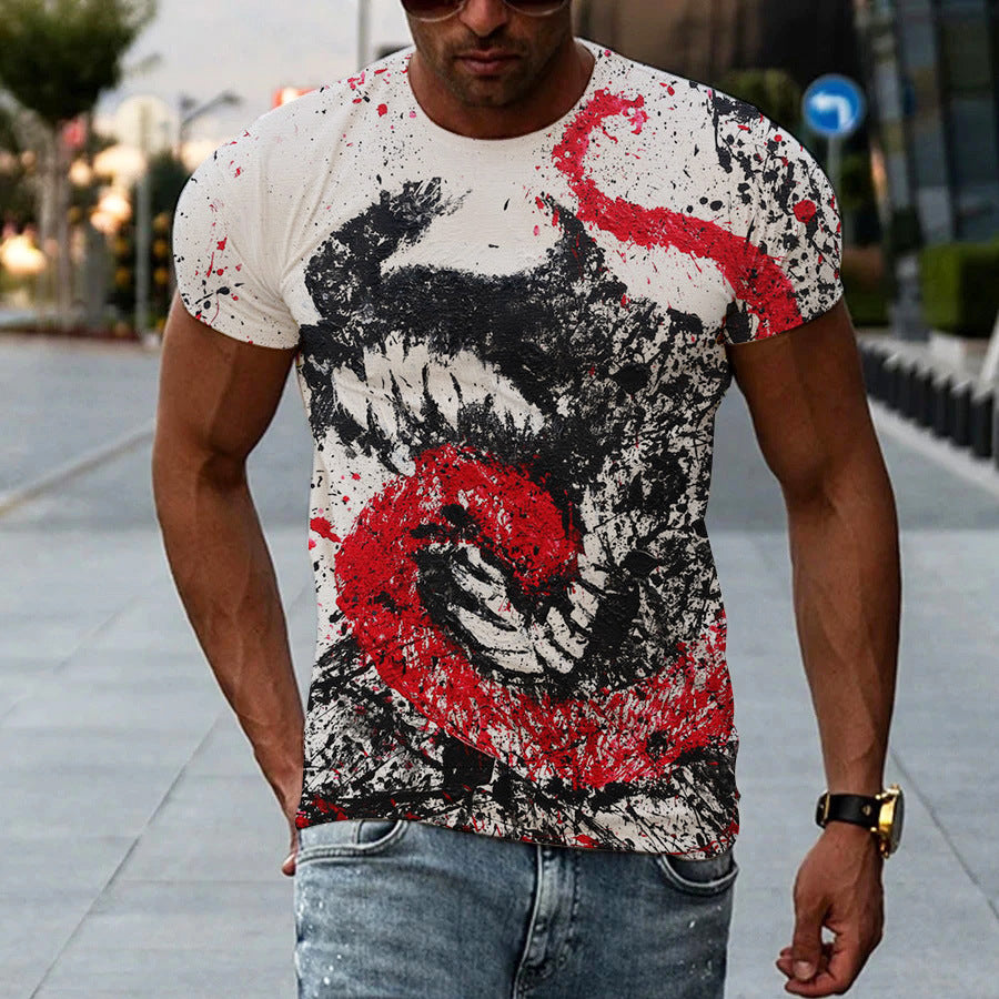 Printed 3D Short Sleeve T-Shirt