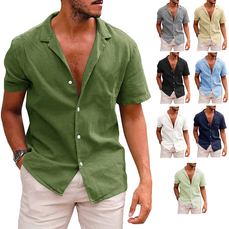 Button Down Short Sleeve Beach Shirt