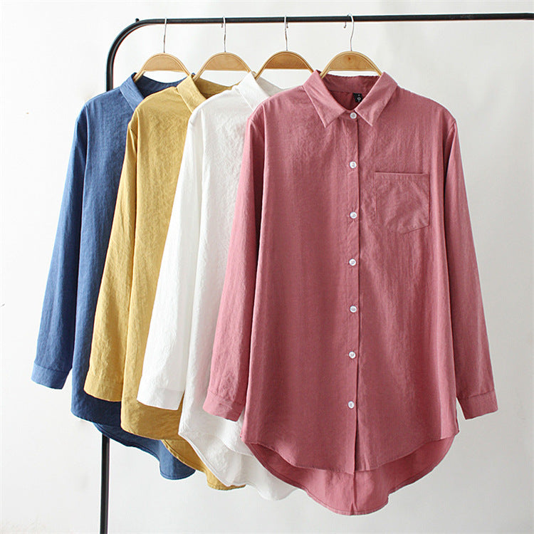 Plus Size Solid Color Shirt