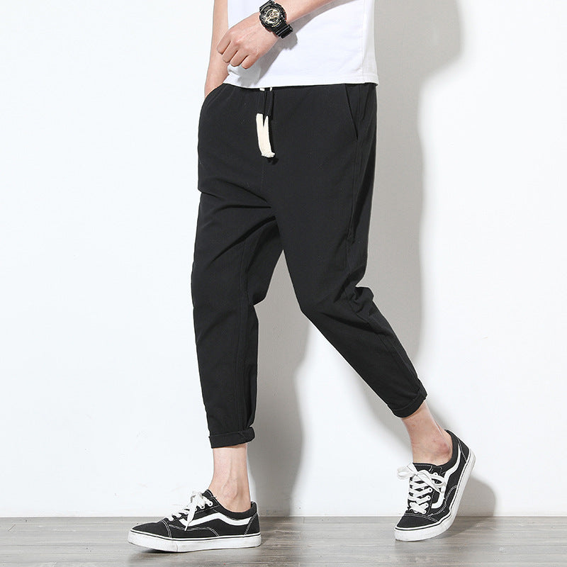 Cotton Linen Relaxed-fit Pants