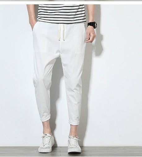 Cotton Linen Relaxed-fit Pants