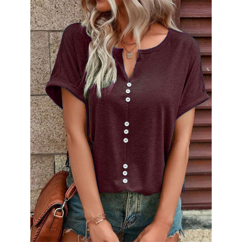 V-neck Short Sleeve Top