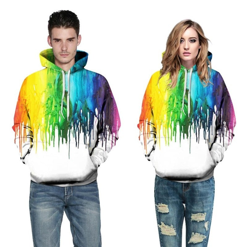 3D Hoodies Splatter Colorful Paint Stains